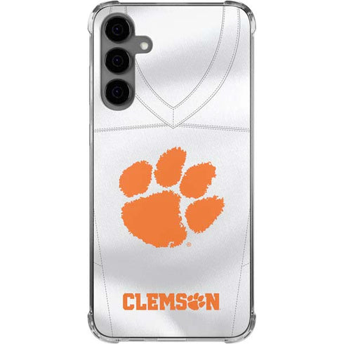 Clemson University White Jersey Galaxy S24 Plus Clear Case